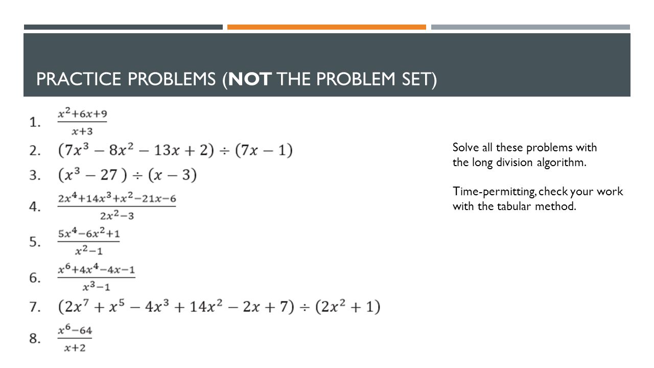 Solve Long Division Problems