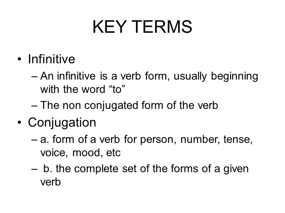 the verb avoir meaning and conjugation key terms infinitive an conjugated form