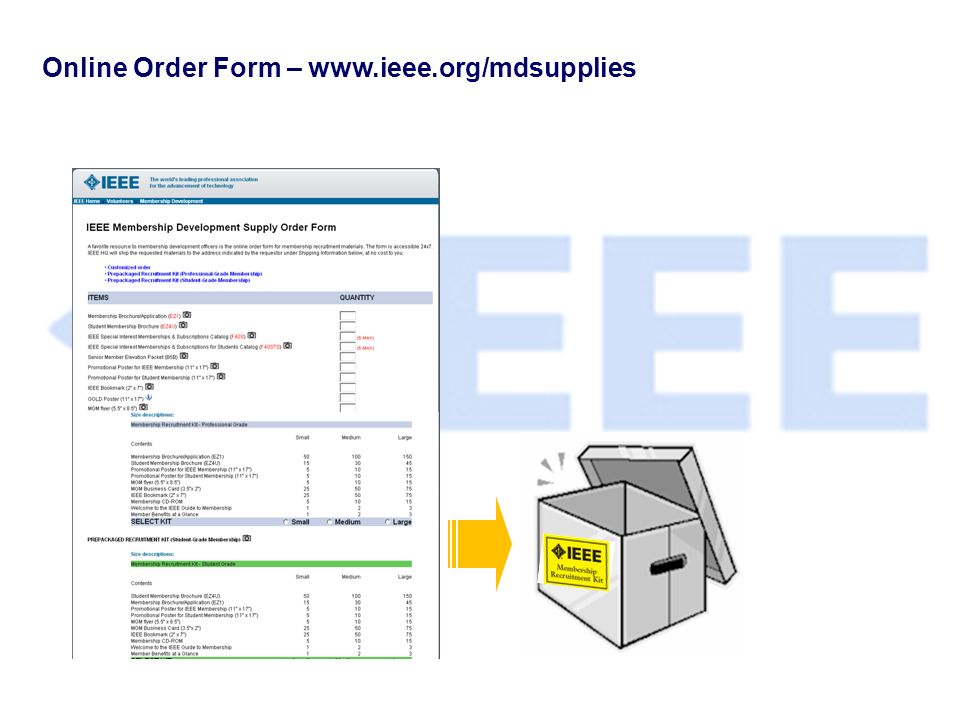 Online Order Form –