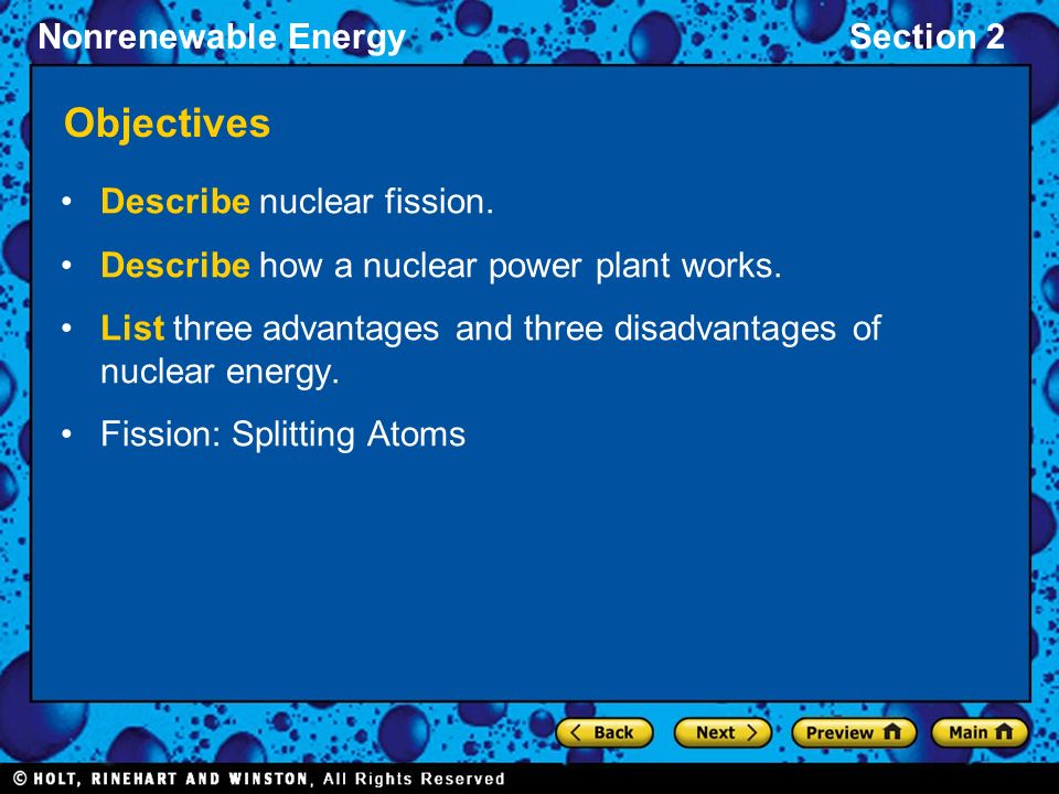 nonrenewable energysection 2 section 2 nuclear energy preview describe how a nuclear power plant works