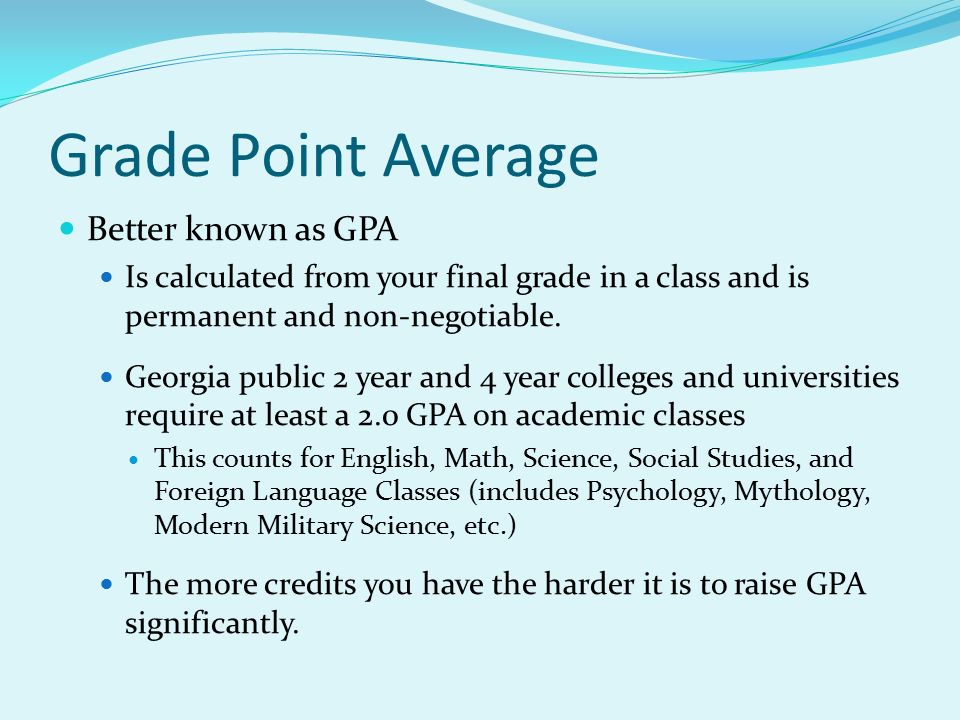 should students grades in gym affect their grade point average Should the physical education grade be the students had to drive their own cannot see how you can average in the physica education grades. should students grades in gym affect their grade point average Should the physical education grade be the students had to drive their own cannot see how you can average in the physica education grades.