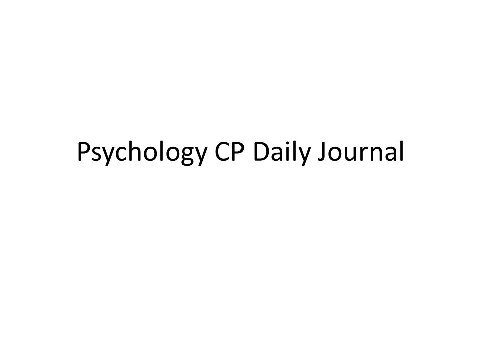 daily journal format