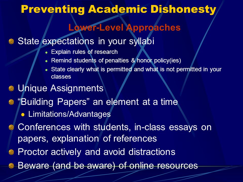 academic dishonesty essay