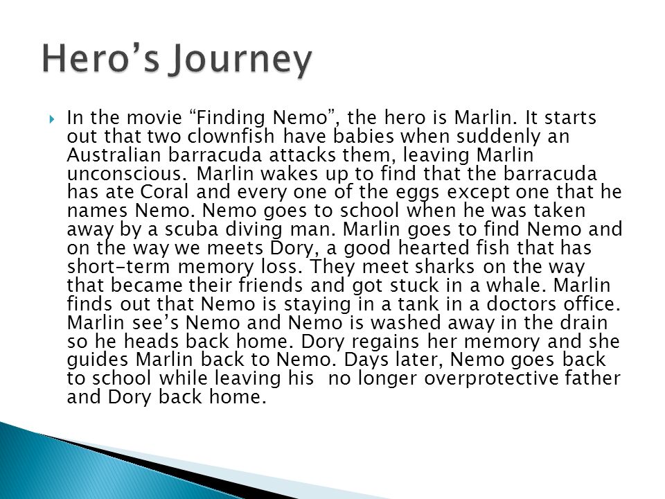 English In The Movie Finding Nemo Hero Is Marlin English In The Movie Finding Nemo Hero Is Marlin