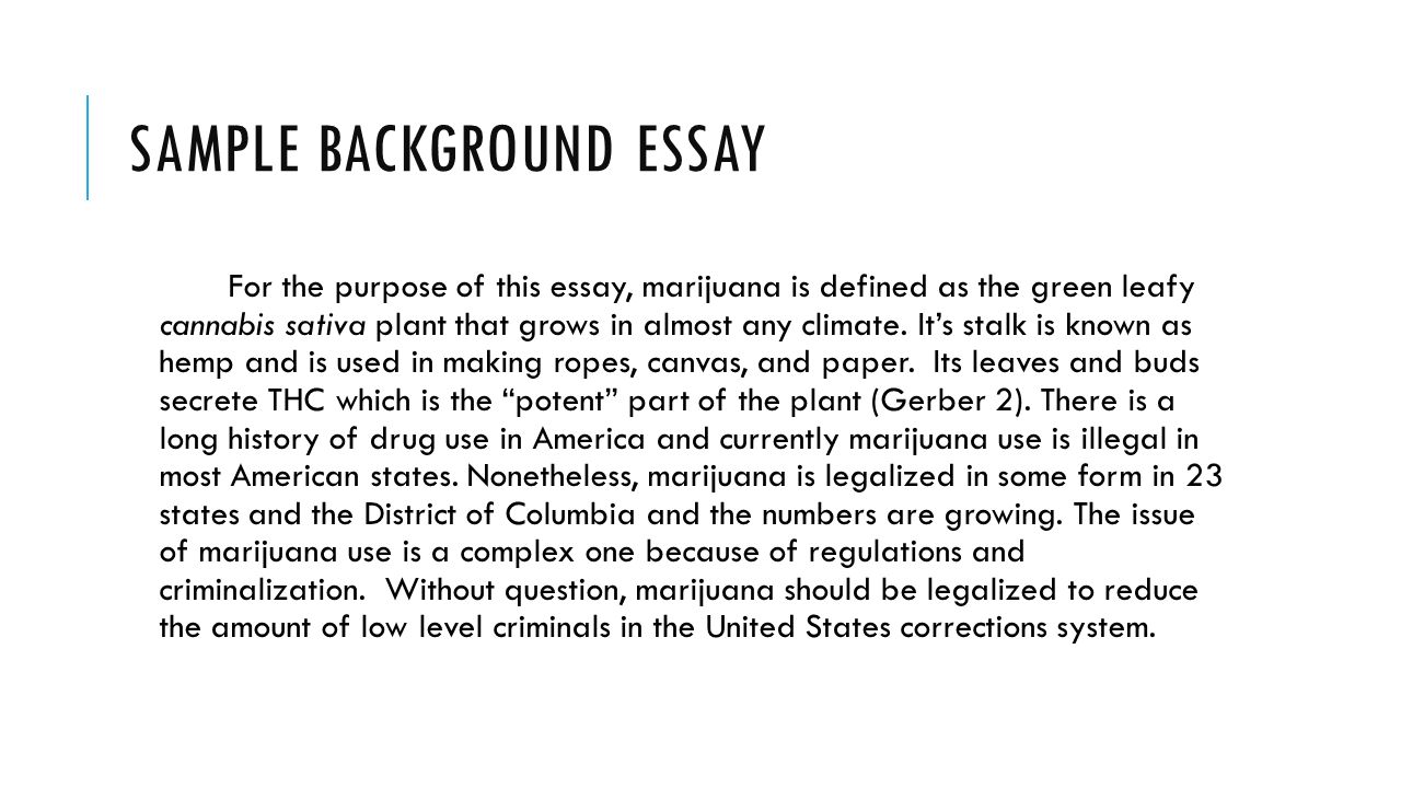 Personal Background Essay