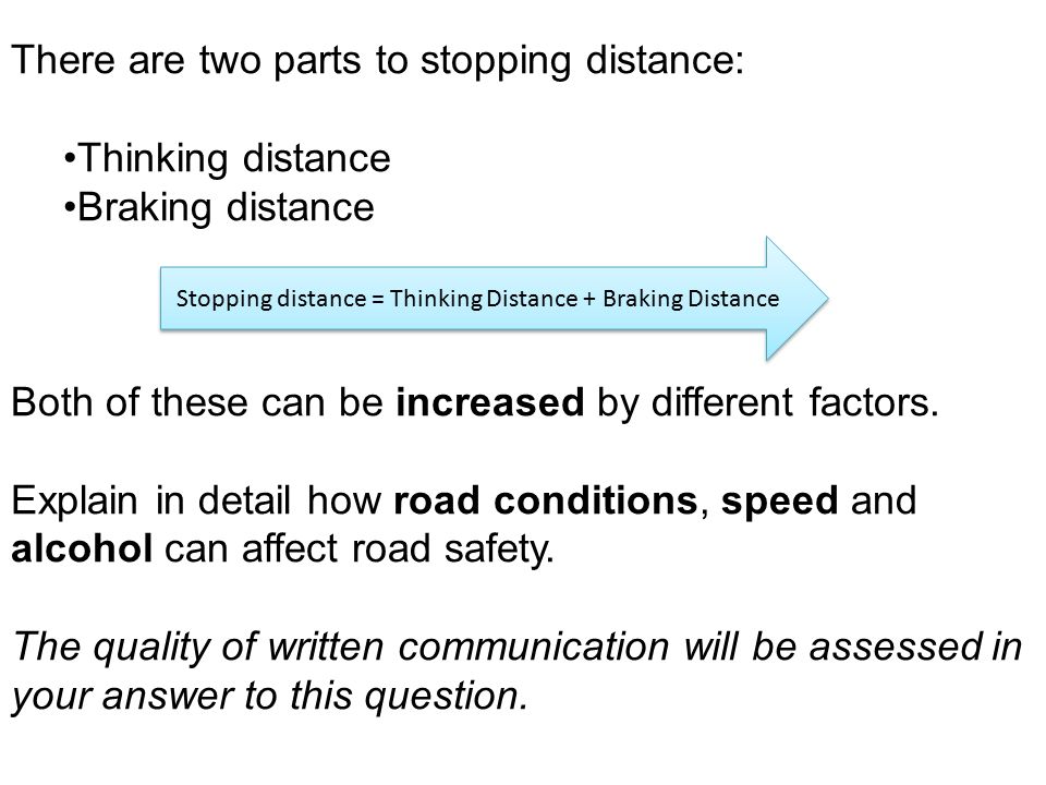 There Are Two Parts To Stopping Distance Thinking There Are Two Parts To Stopping Distance Thinking Braking Both Of These Can