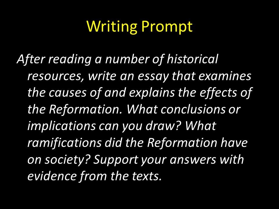 Essay on the causes and effects of the protestant reformation