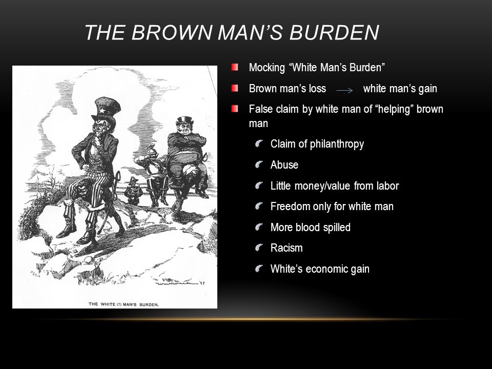 the white man’s burden imperialism or imperialist’s Get in-depth analysis of imperialism, with this section on the white man's burden: the united states and the philippine islands by rudyard kipling (1899. the white man’s burden imperialism or imperialist’s Get in-depth analysis of imperialism, with this section on the white man's burden: the united states and the philippine islands by rudyard kipling (1899.