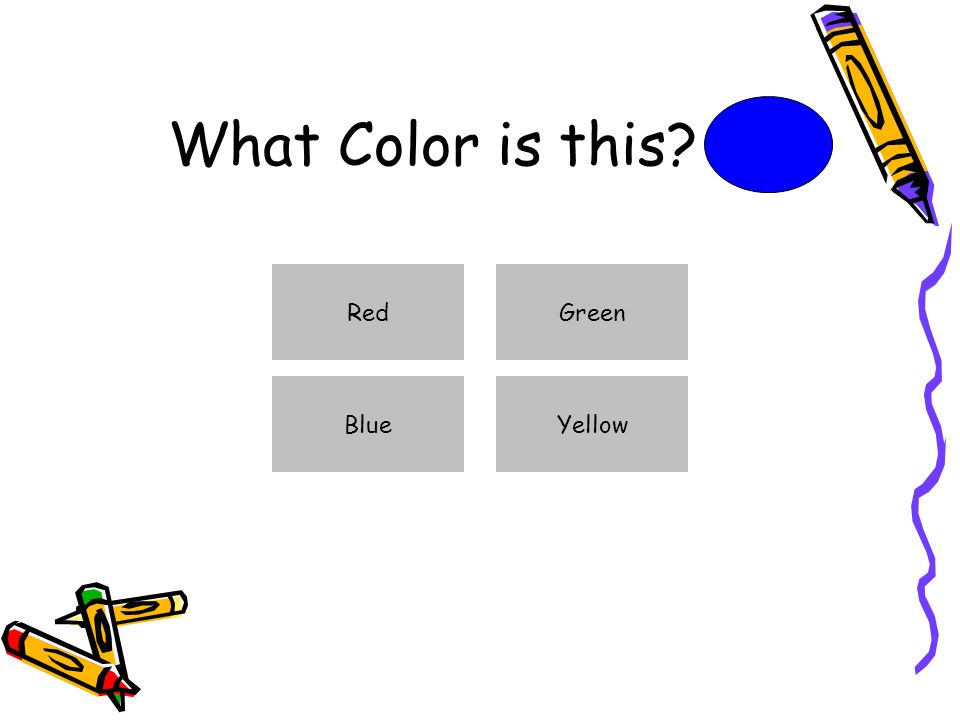 What Color is this Blue Red Yellow Green