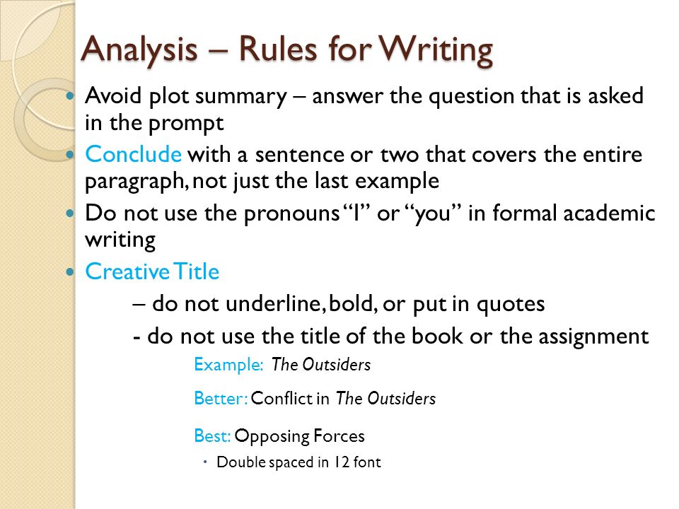 Summary Analysis Essay Example