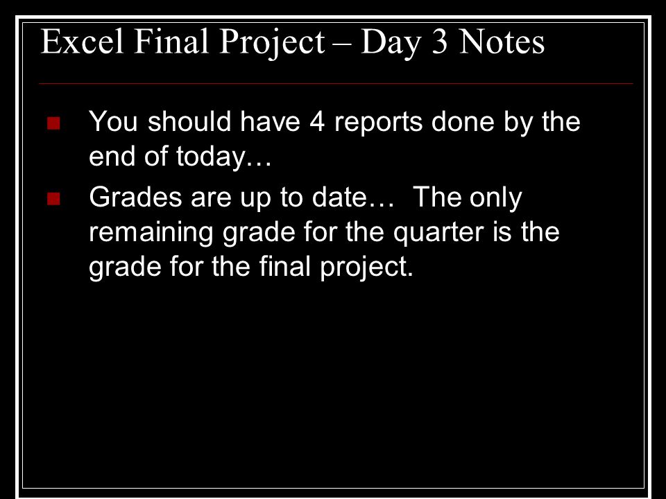 Excel final project
