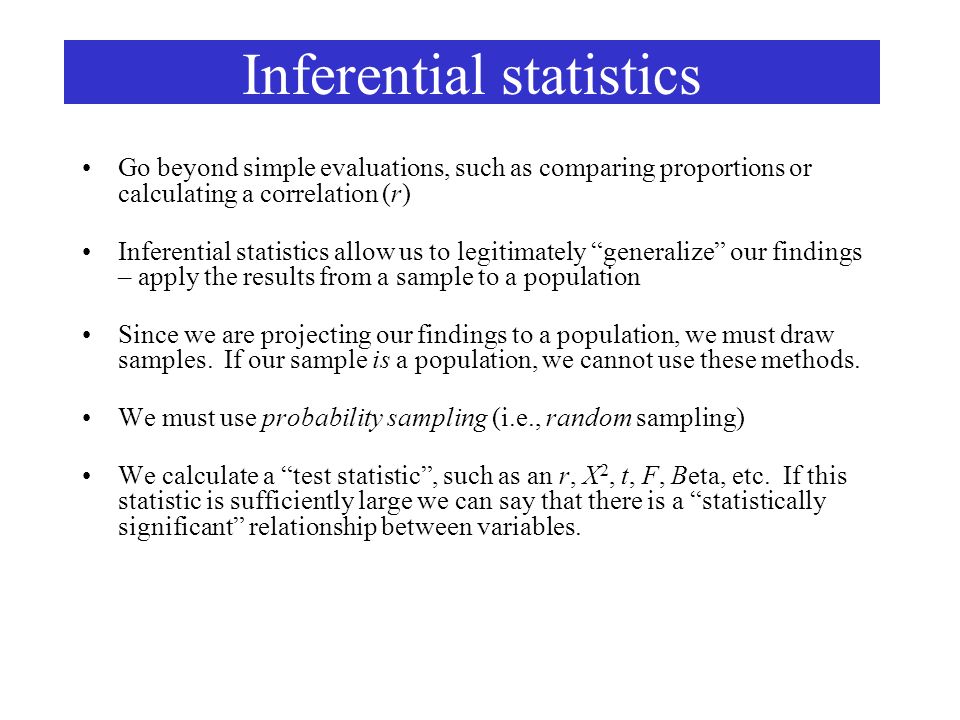 inferential statistic inferential statistic