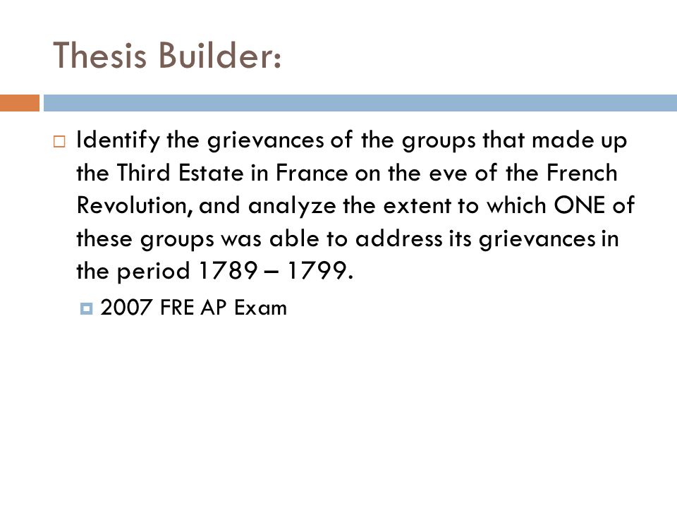 Generating A Thesis Statement