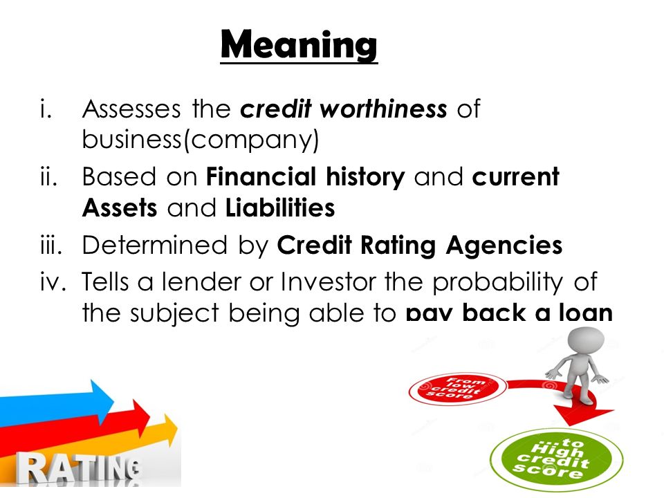 What is the purpose of credit history?