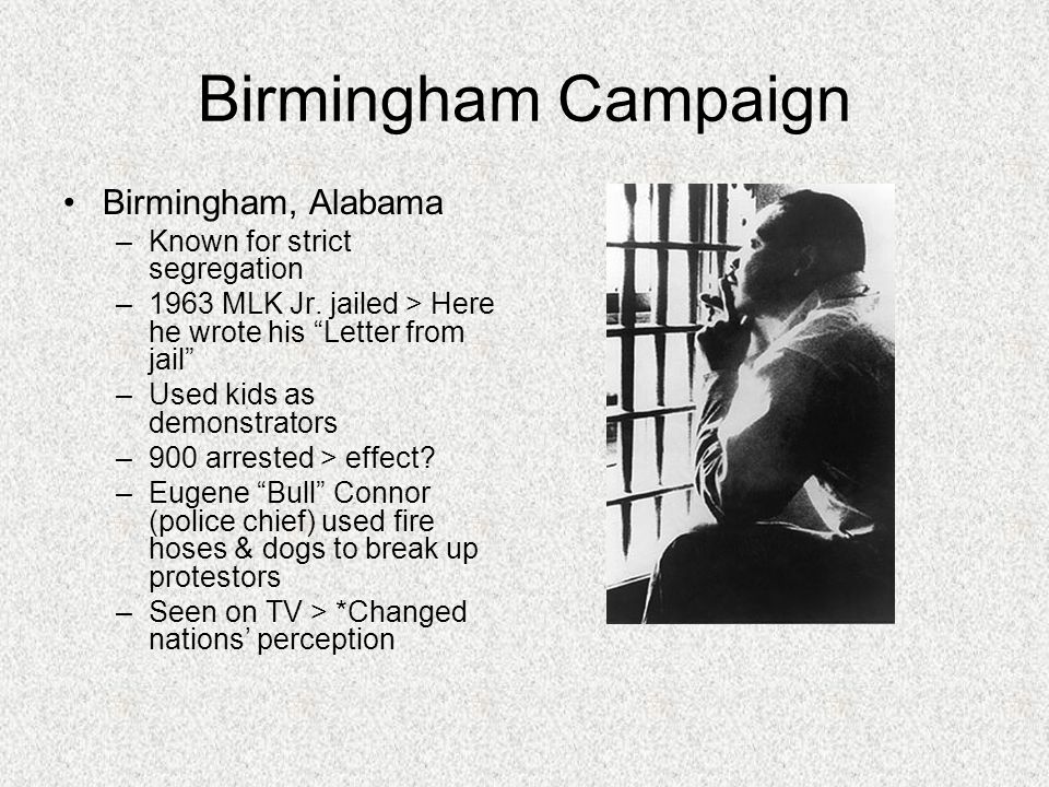 birmingham campaign 1963 essay From may 2 to may 10, 1963, the nation bore witness as police in birmingham, ala, aimed high-powered hoses and sicced snarling dogs on black men, women and even children who wanted just one thing — to be treated the same as white americans. birmingham campaign 1963 essay From may 2 to may 10, 1963, the nation bore witness as police in birmingham, ala, aimed high-powered hoses and sicced snarling dogs on black men, women and even children who wanted just one thing — to be treated the same as white americans.