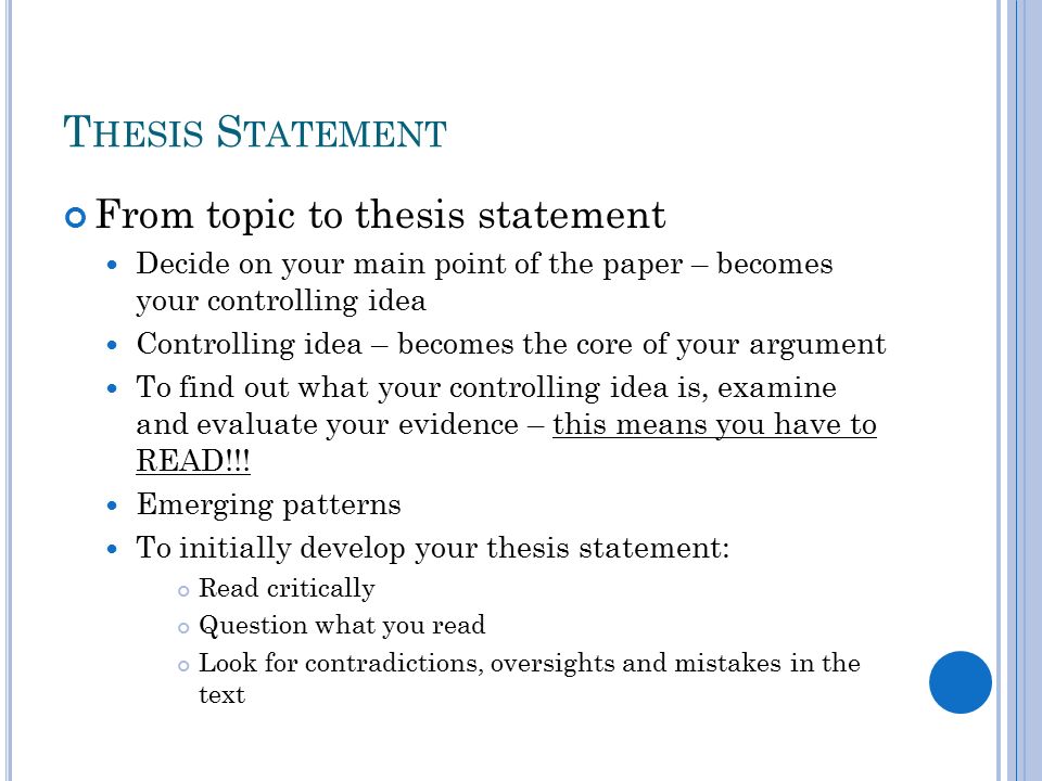 choosing a thesis Having completed my ma and since helped many others complete their degrees, i have added to fred’s advice to create some useful tips for choosing a quality thesis topic these guidelines are written by an archaeologist, but can applied to most fields. choosing a thesis Having completed my ma and since helped many others complete their degrees, i have added to fred’s advice to create some useful tips for choosing a quality thesis topic these guidelines are written by an archaeologist, but can applied to most fields.