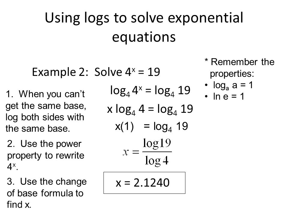 How To Solve Exponential Equations With Logs Talkchannels Solving Exponential Equations With E Talkchannels