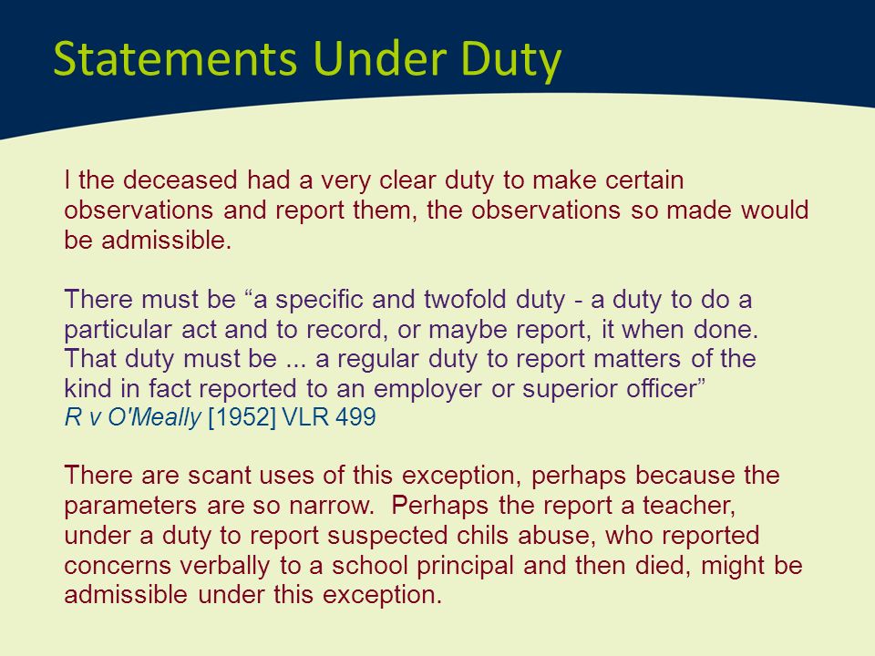 exception of hearsay evidence under s exception of hearsay evidence under s