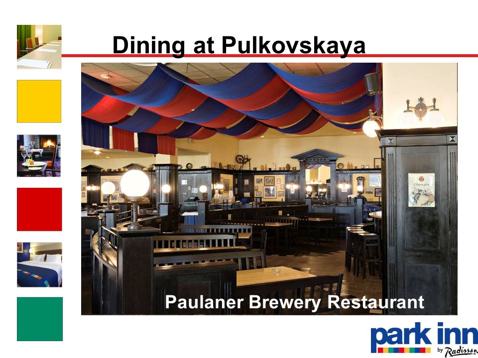 Dining at Pulkovskaya Paulaner Brewery Restaurant