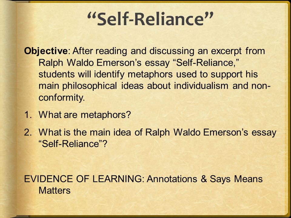 themes in emersons essay self-reliance themes in emersons essay self-reliance