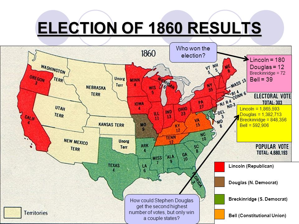 election of 1860 Election of 1860 is an alternate history timeline that completely changes the american civil war this time, the northern states secede and fight the southern states (united states) because the election didn't go the way that they wanted to go. election of 1860 Election of 1860 is an alternate history timeline that completely changes the american civil war this time, the northern states secede and fight the southern states (united states) because the election didn't go the way that they wanted to go.