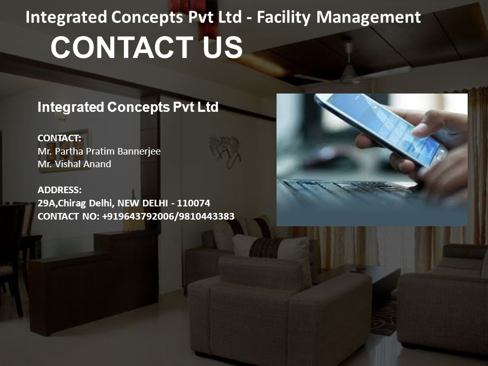 CONTACT US Integrated Concepts Pvt Ltd CONTACT: Mr.