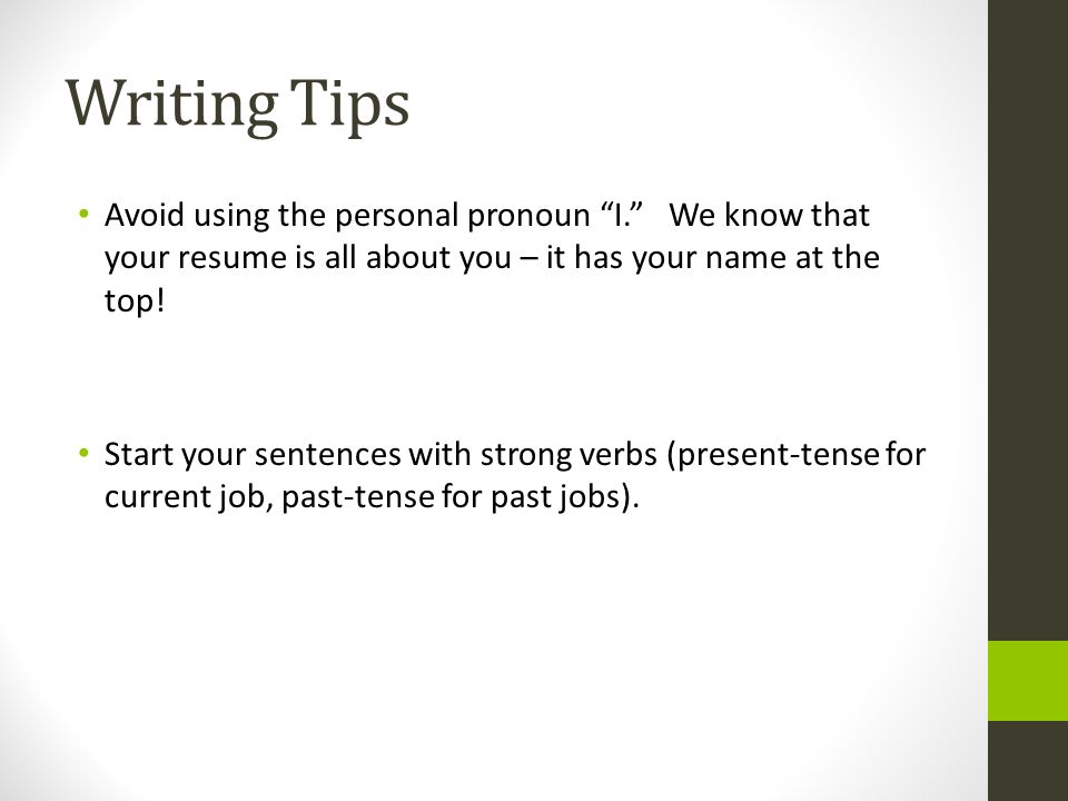 resume past tense