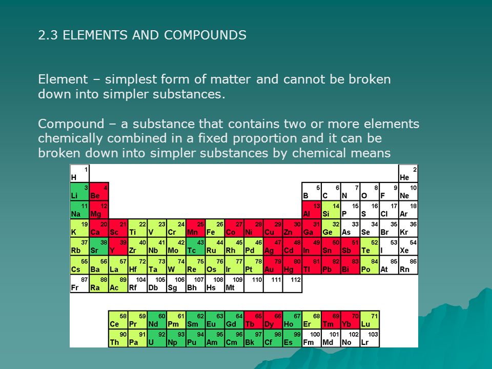 chapter 2 matter and change 2 1 properties of matter describe the simplest form of matter