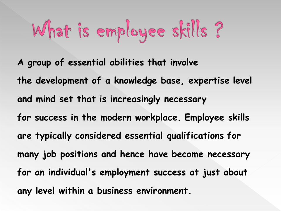 job skills necessary for success