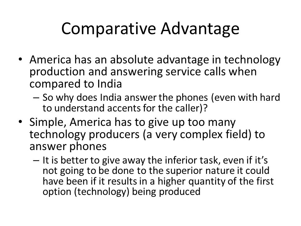 Absolute And Comparative Advantage 5 Comparative Advantage