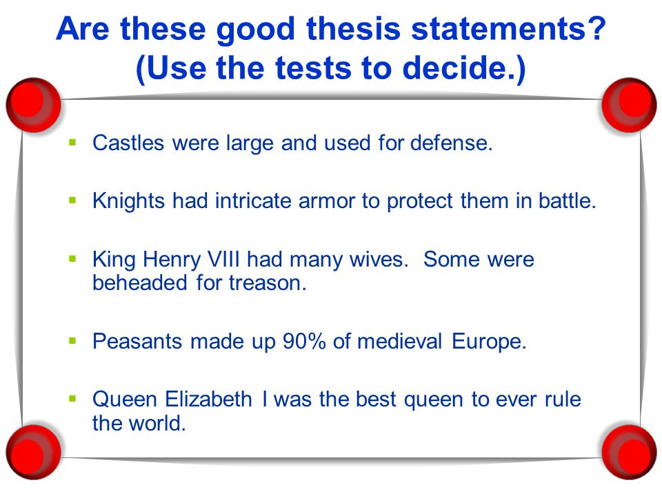 How To Make A Good Thesis Statement For An Essay