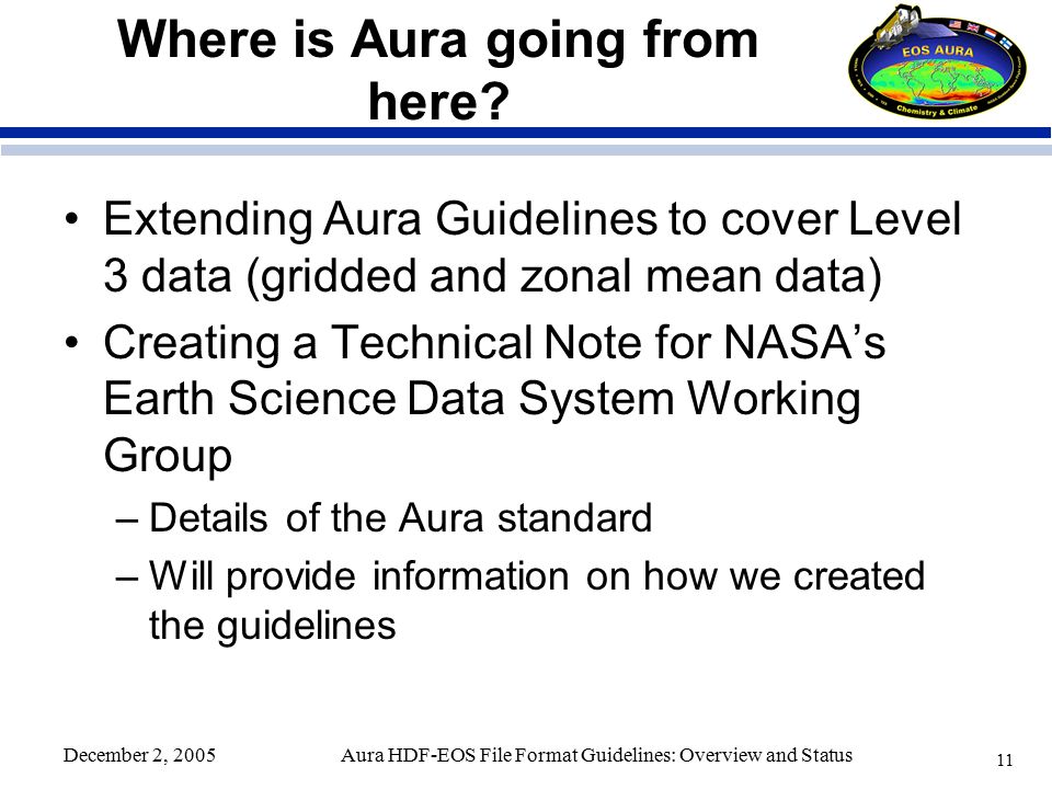aura hdf eos file format guidelines overview and status cheryl hdf file format