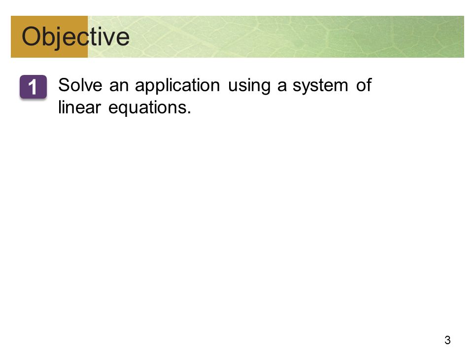 Copyright Cengage Learning All Rights Reserved Systems Of 3 Objective Solve An Using A System Of Linear Equations 1
