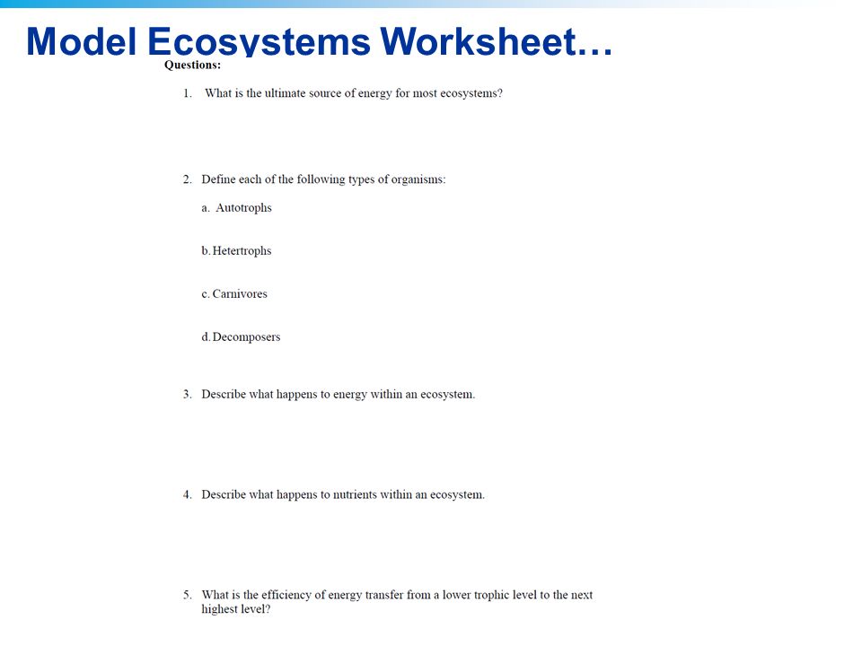 Printables Environmental Science Worksheets 2011 pearson education inc virtual lab modeling ecosystems ap 6 model ecosystems