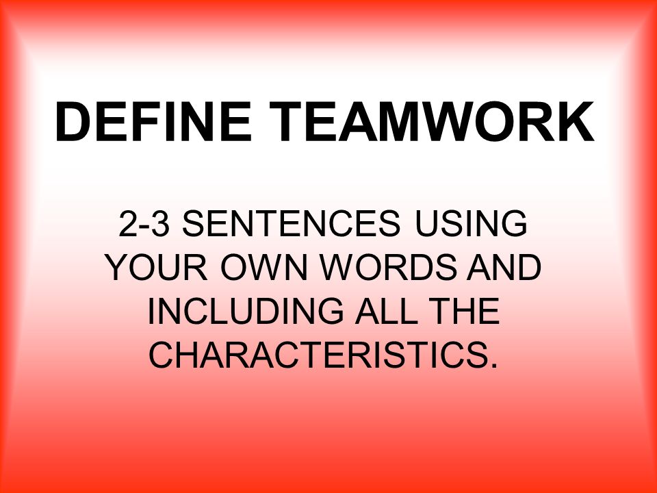 teamwork questions