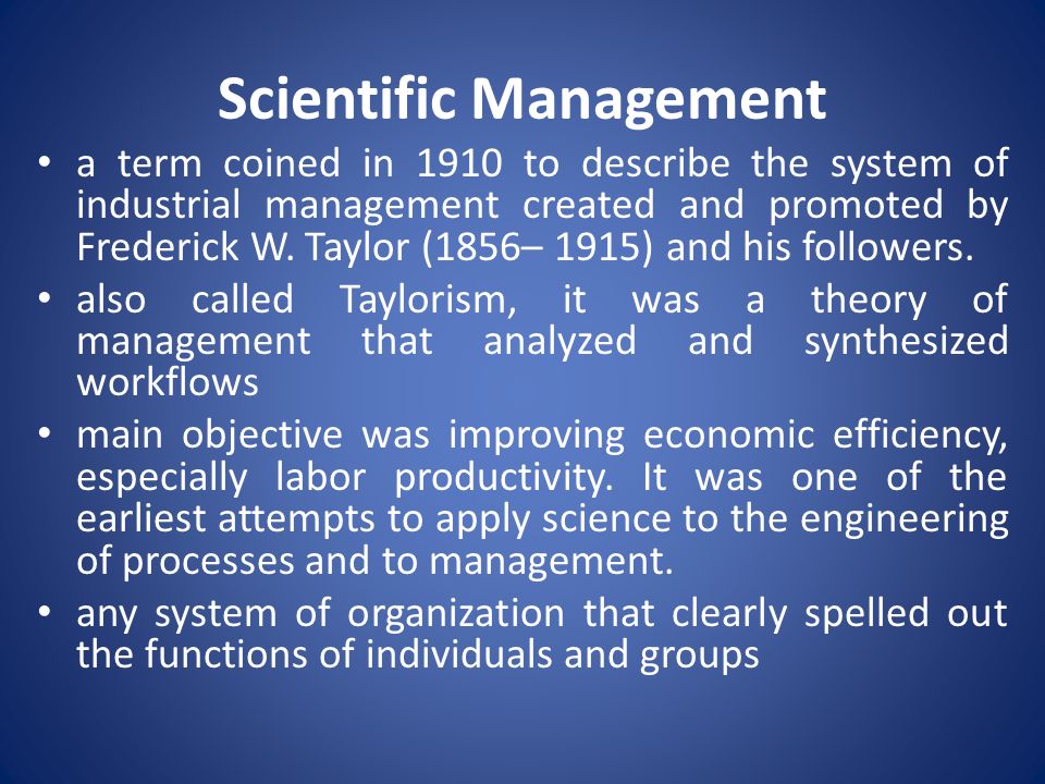 what is taylorism