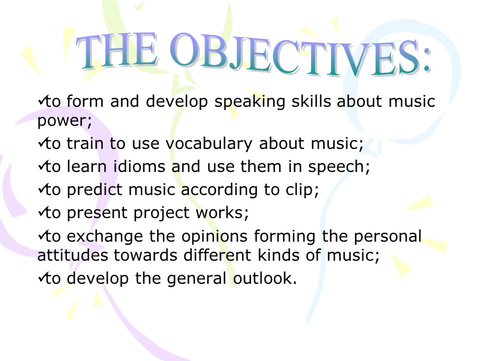 presentation about music