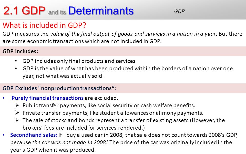 what is not included in gdp