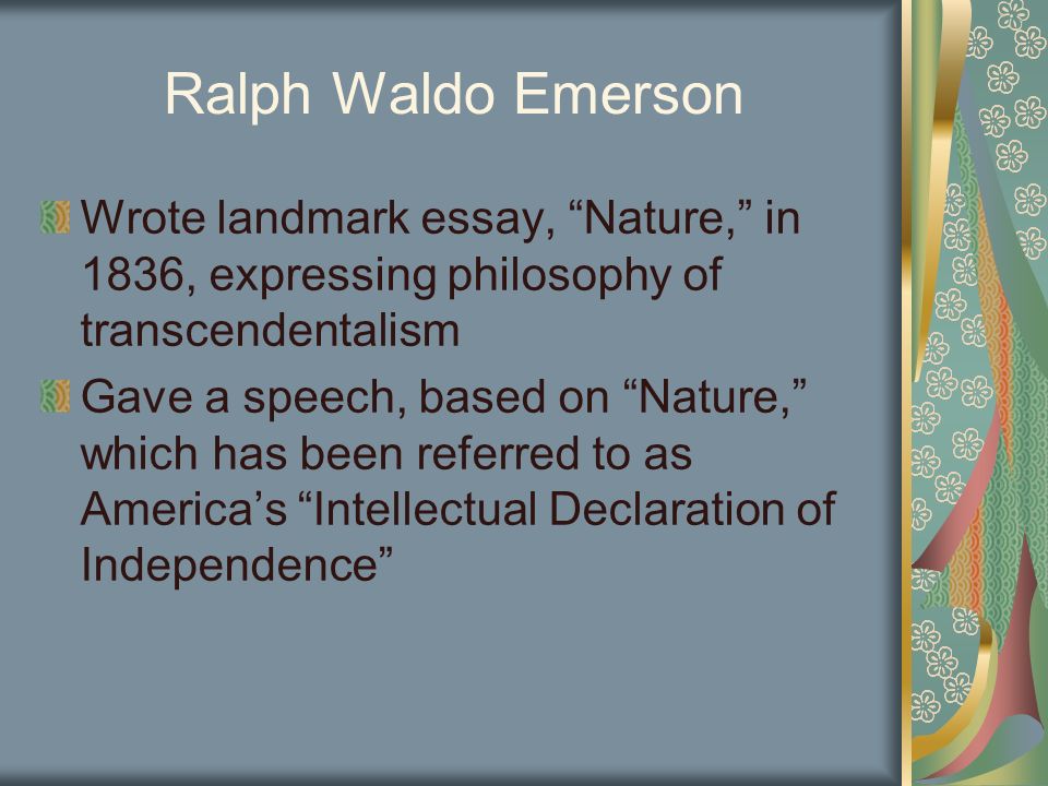 Emerson Essay Nature