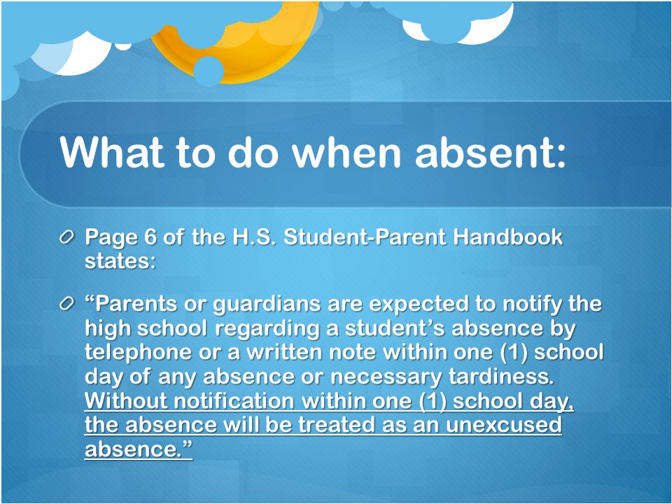 absent notification