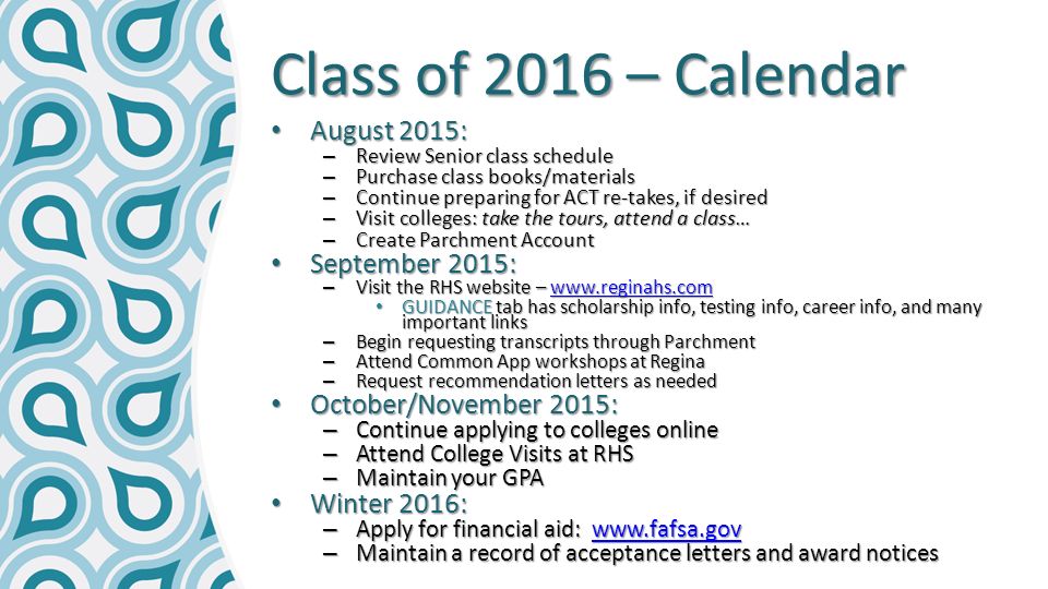 create college class schedule
