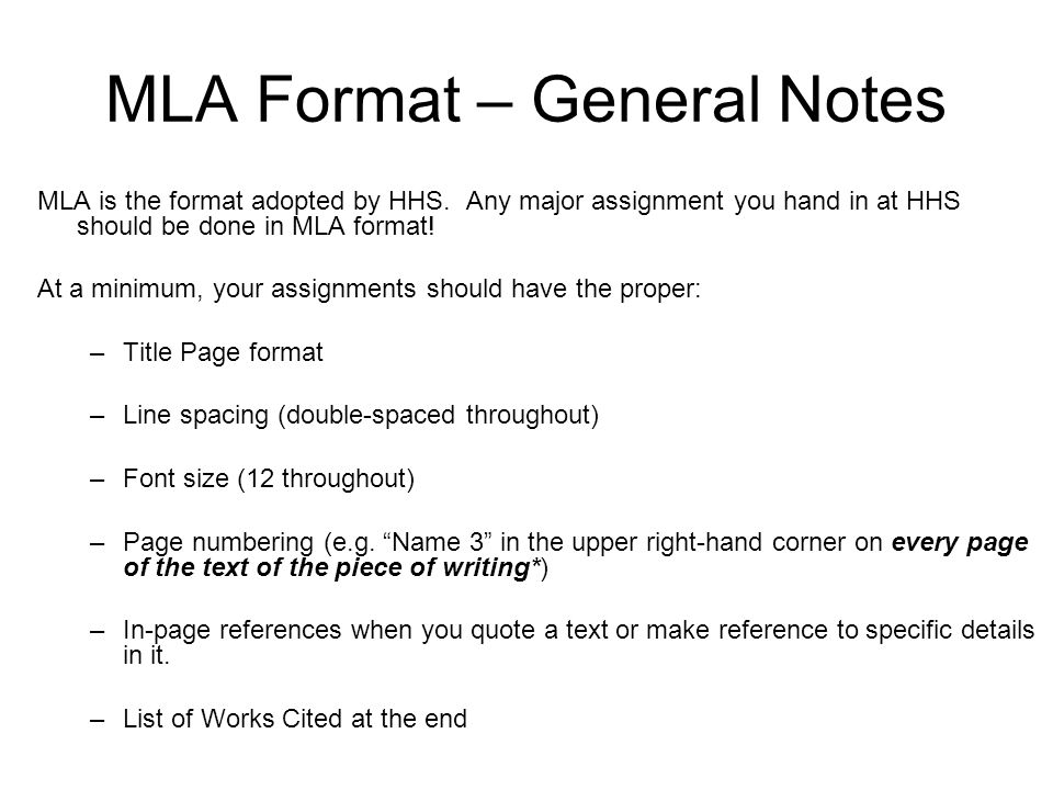 what ismla format