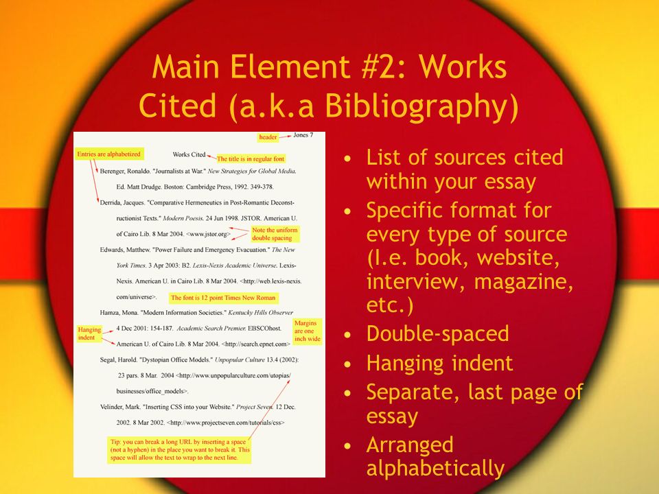 Bibliographic essay within a book