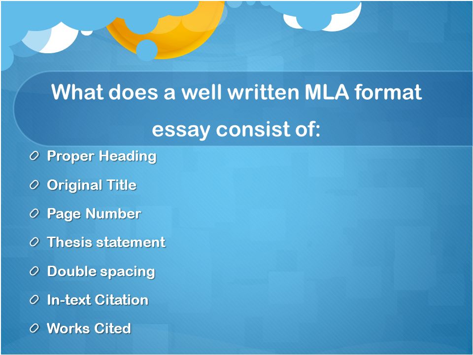 what does an essay consist of