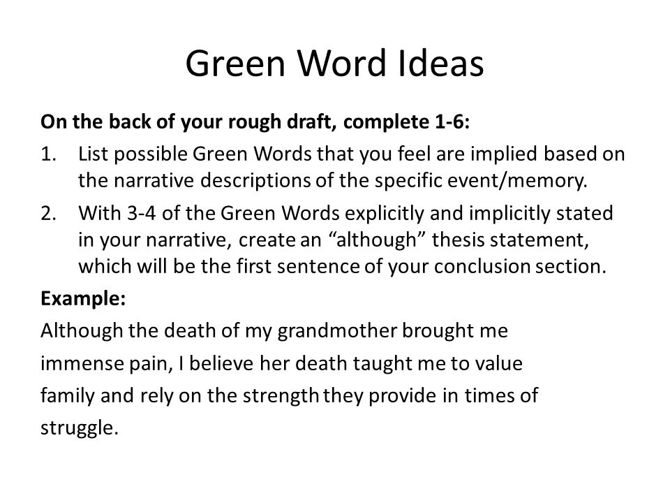 Narrative Essay Writing Examples