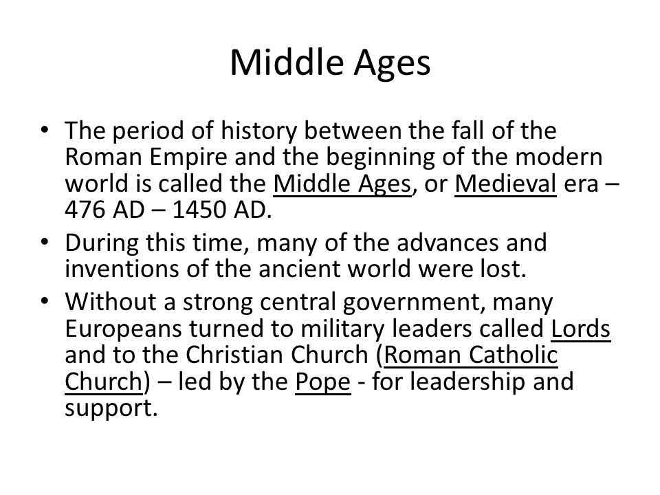 Middle Ages Essay