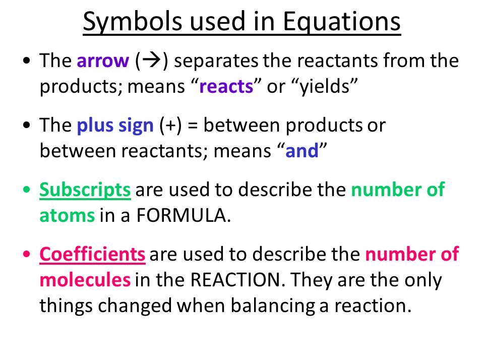 Worksheets All Chemistry Equations unit 6 chemical reactions writing equations all symbols used in the arrow separates reactants from products