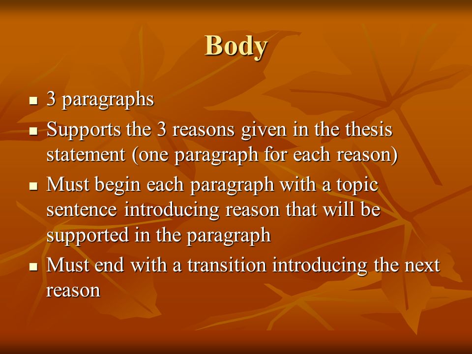 3 paragraph essay format