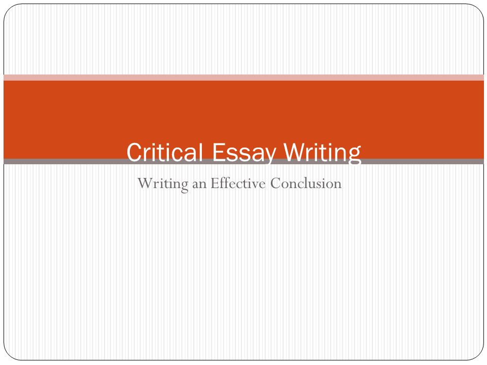 Writing Effective Conclusions