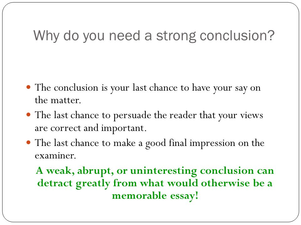 How To Write A Conclusion For A Persuasive Essay